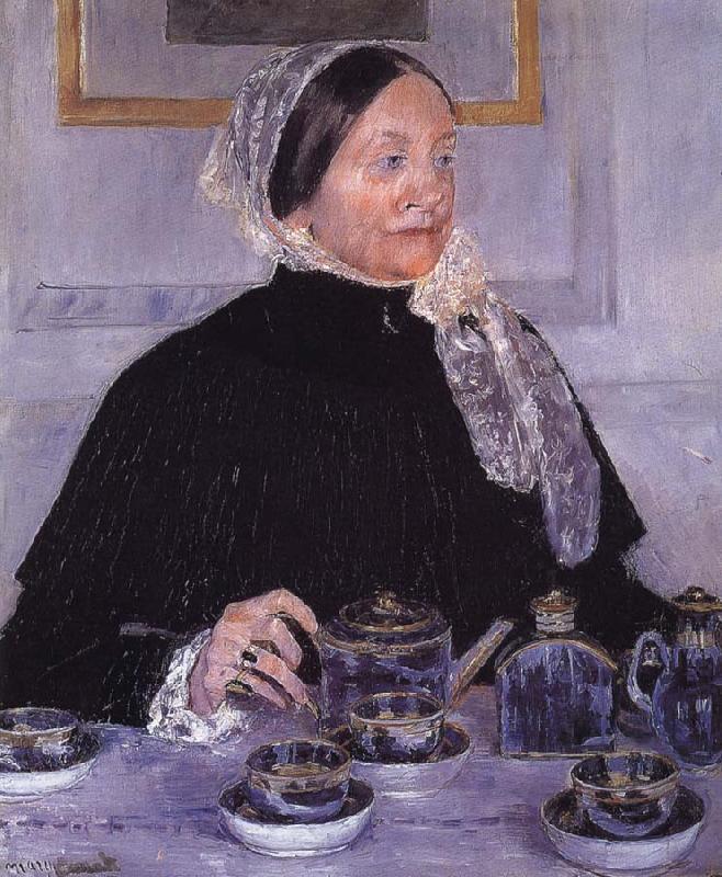  Woman beside tea-table
